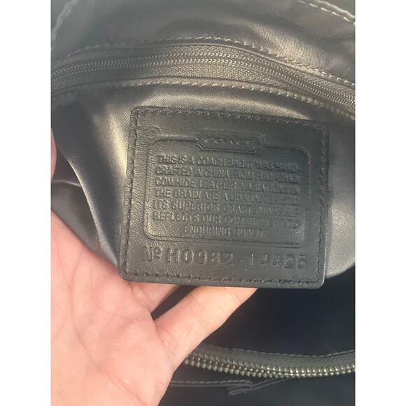 COACH 14425 LARGE BLACK PEBBLED LEATHER HANDBAG - Picture 14 of 14